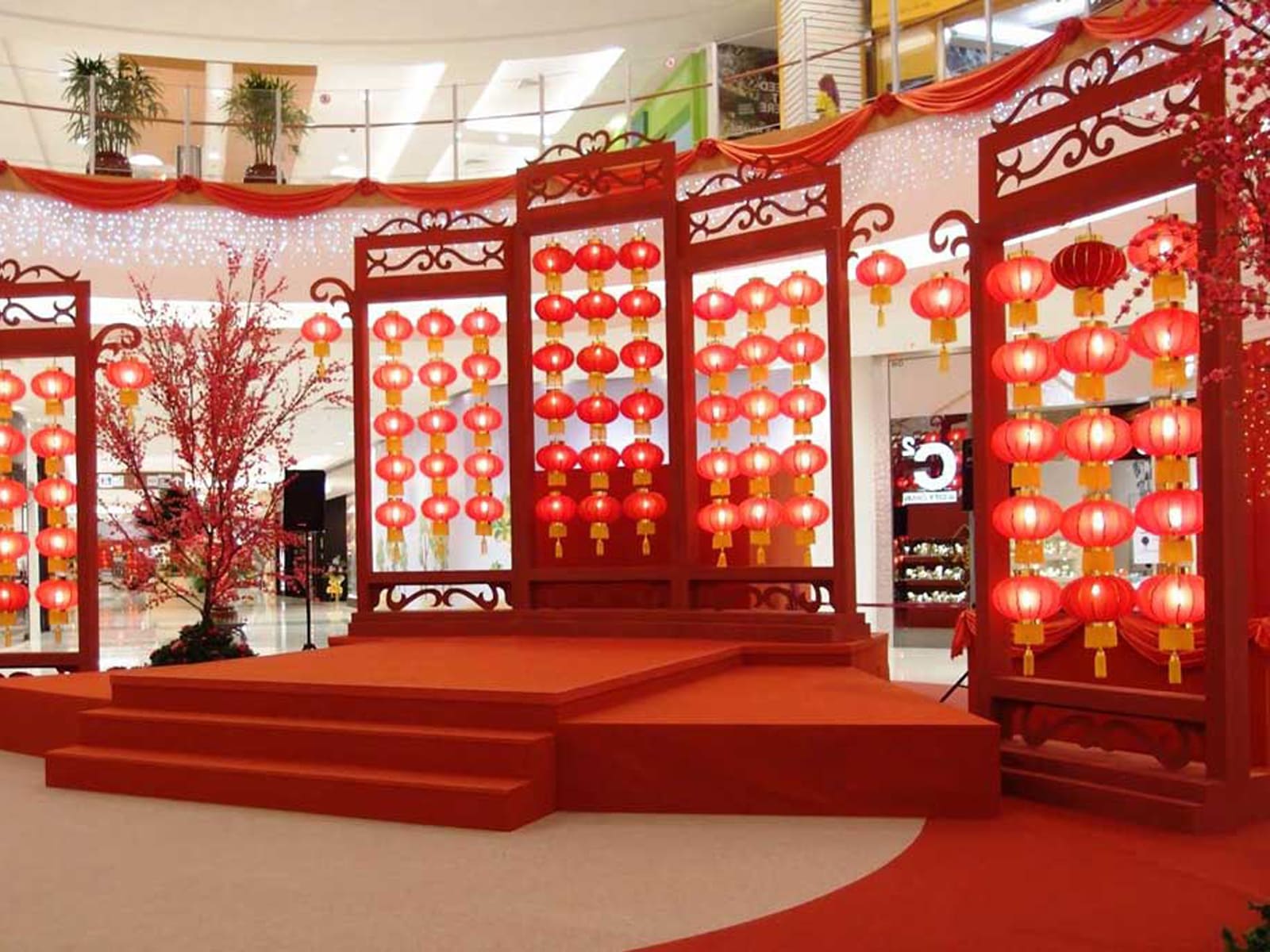 dekorasi imlek di mall